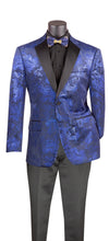 Load image into Gallery viewer, Luxurious Velvet Foil Print Modern Fit Blazer     BM02