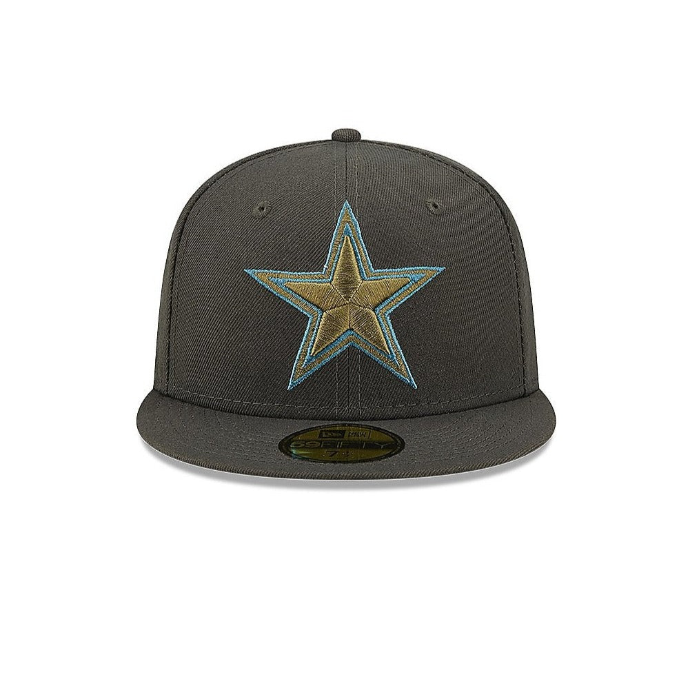 Dallas Cowboys Gold Metallic Star on Black New Era 59Fifty Fitted