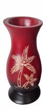 Load image into Gallery viewer, Mangowood Vase - Red & Brown