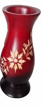 Load image into Gallery viewer, Mangowood Vase - Red & Brown