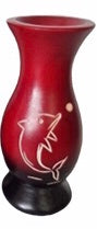 Load image into Gallery viewer, Mangowood Vase - Red & Brown