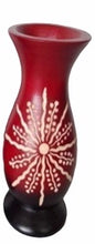 Load image into Gallery viewer, Mangowood Vase - Red & Brown