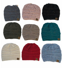 Load image into Gallery viewer, Ladies Messy Bun Beanies