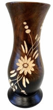 Load image into Gallery viewer, Mangowood Vase - Red & Brown
