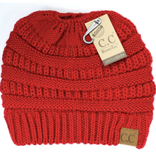 Load image into Gallery viewer, Ladies Messy Bun Beanies
