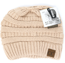 Load image into Gallery viewer, Ladies Messy Bun Beanies