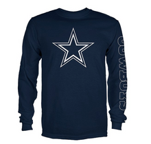 Load image into Gallery viewer, Dallas Cowboys Mens Schaefer Long Sleeve T-Shirt