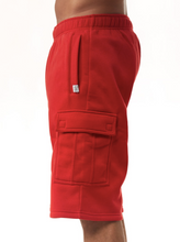 Load image into Gallery viewer, Fleece Cargo Shorts Relaxed Fit & Over-The-Knee Length  BS1076