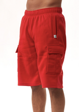 Load image into Gallery viewer, Fleece Cargo Shorts Relaxed Fit & Over-The-Knee Length  BS1076