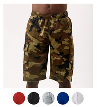 Load image into Gallery viewer, Fleece Cargo Shorts Relaxed Fit & Over-The-Knee Length  BS1076