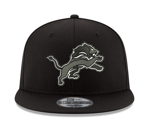 New Era Detroit Lions Black B-Dub 9FIFTY Adjustable Hat