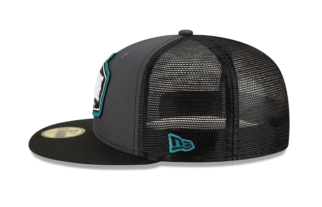 Jacksonville Jaguars 2021 NFL TRUCKER DRAFT Fitted Hat