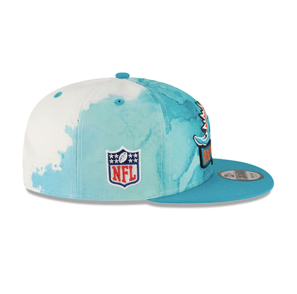 Men's Miami Dolphins New Era Black Ink Dye 2022 Sideline 9FIFTY Snapback Hat