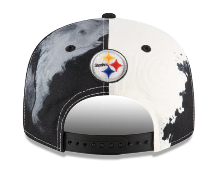 New Era Pittsburgh Steelers 2022 Sideline 9FIFTY Ink Dye Snapback Hat Black