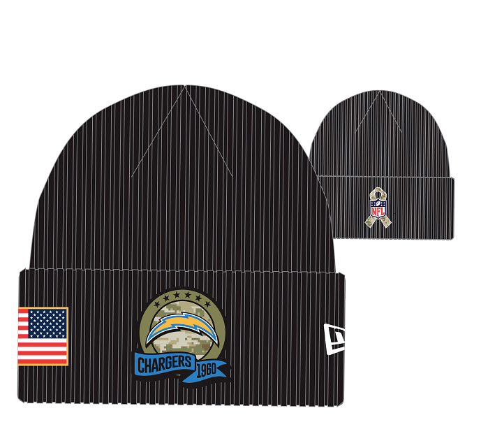 Chargers salute to service beanie online