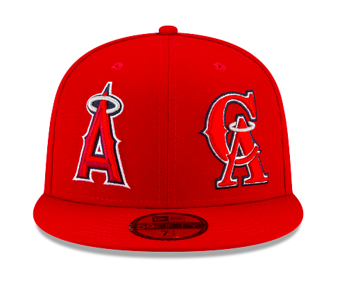 Los Angeles Angels Patch Pride Fitted Cap The Look Shopthelookonline