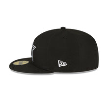 Load image into Gallery viewer, Dallas Cowboys New Era Men's Side Patch Super Bowl XXV11 59Fifty Black Hat with Black Star outlined in White