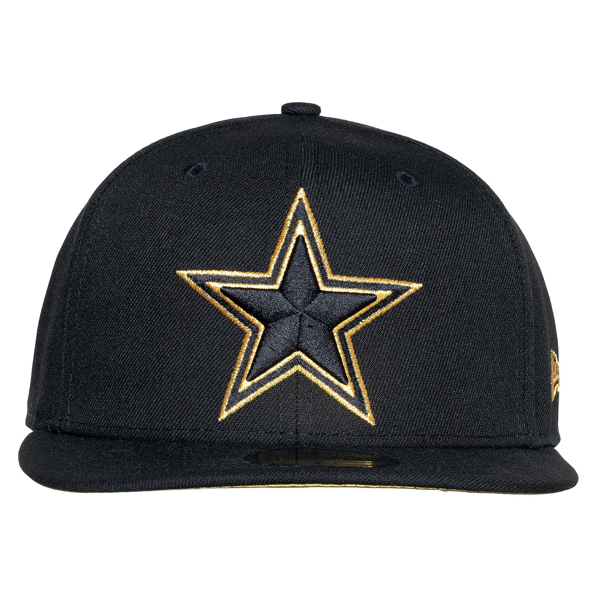 Dallas Cowboys Gold Metallic Star on Black New Era 59Fifty Fitted Cap