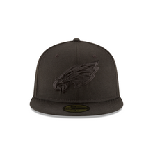Load image into Gallery viewer, Philadelphia Eagles 5950 Black on Black New Era 59Fifty Fitted Cap