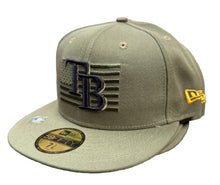 Load image into Gallery viewer, Tampa Bay Rays New Era Salute to Service Army Green 59Fifty 5950 Fitted Hat