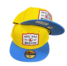Load image into Gallery viewer, Boston Red Sox New Era 59Fifty 2 Tone Yellow with Light Blue Visor 5950 Fitted Cap
