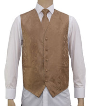 Load image into Gallery viewer, Men's Microfiber Paisley Vest, Tie, and Hanky Set in 45 Colors # 20