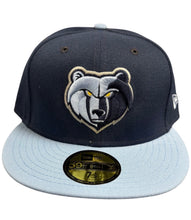 Load image into Gallery viewer, Memphis Grizzlies New Era 2 Tone Navy &amp; Light Blue 59Fifty 5950 Fitted Cap