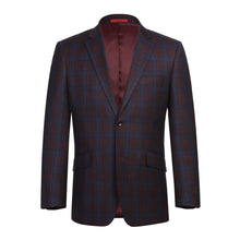 Load image into Gallery viewer, Single Breasted New Slim Fit Blazer # 294-24 Burgundy Blue