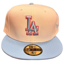 Load image into Gallery viewer, Los Angeles Dodgers New Era 59Fifty 5950 Ivory &amp; Light Blue Fitted Cap