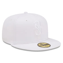 Load image into Gallery viewer, Seattle Mariners New Era 59Fifty 5950 White on White WOW Fitted Cap # 60291360