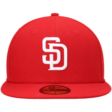Load image into Gallery viewer, San Diego Padres New Era 59Fifty Red with White SD Logo 5950 Fitted Cap