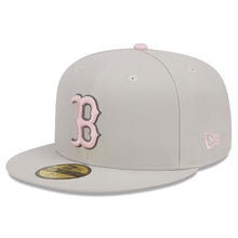 Load image into Gallery viewer, Boston Red Sox New Era 59Fifty 5950 Mother’s Day Khaki &amp; Pink Fitted Hat