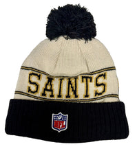 Load image into Gallery viewer, New Orleans Saints Cuffed Knit Lined Pom Knit Historic New Era Beanie