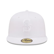 Load image into Gallery viewer, Seattle Mariners New Era 59Fifty 5950 White on White WOW Fitted Cap # 60291360