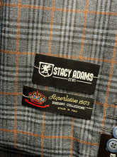 Load image into Gallery viewer, Stacy Adams Blue Plaid with Rust Suede Vest 3 PC Suit