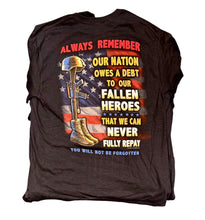 Load image into Gallery viewer, Our Nation Owes a Debt to our FALLEN HEROES that we can NEVER FULLY REPAY Tee