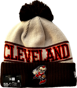 Cleveland Browns New Era Pom Knit Lined Beanie