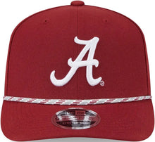 Load image into Gallery viewer, Alabama Crimson Tide Crimson &amp; White 9Seventy 970 New Era Stretch Snap Snapback Cap with Rope Trim