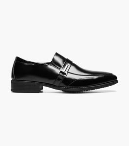 Stacy Adams Abram Moc Toe Slip On Black Dress Shoe