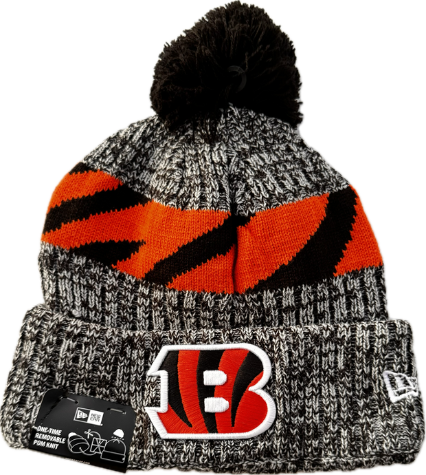 Cincinnati Bengals New Era Lined Pom Knit Beanie