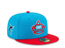 Load image into Gallery viewer, Miami Marlins New Era 5950 59Fifty 59Fifty Crown Logo Fitted Cap