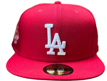 Load image into Gallery viewer, Los Angeles LA Dodgers Fitted 59fifty 5950 Red White 1988 World Series Side patch New Era Hat