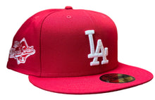 Load image into Gallery viewer, Los Angeles LA Dodgers Fitted 59fifty 5950 Red White 1988 World Series Side patch New Era Hat