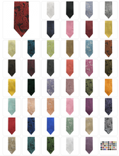 Load image into Gallery viewer, Paisley Design Tie &amp; Pocket Square Hanky in 45 Colors # 600