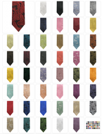 Paisley Design Tie & Pocket Square Hanky in 45 Colors # 600