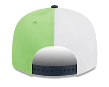 Load image into Gallery viewer, Seattle Seahawks New Era 9Fifty 950 Sideline Pinwheel Design NFL Logo Snapback Hat