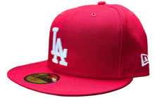 Load image into Gallery viewer, Los Angeles LA Dodgers Fitted 59fifty 5950 Red White 1988 World Series Side patch New Era Hat