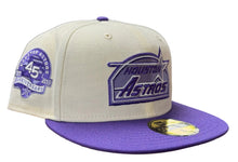 Load image into Gallery viewer, Houston Astros 45th Anniversary 59Fifty 5950 New Era Ivory Chrome Purple Fitted Cap
