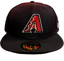 Load image into Gallery viewer, Arizona Diamondbacks New Era 59Fifty 5950 AC Perf Web Design Black Red Fitted Cap