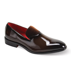 After Midnight Posh & Classy Patent Leather & Velvet Smoker Slip-on Dress Shoe